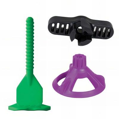 Kit 100 croisillons 1 mm auto-nivellants à vis + 100 écrous + poignée de serrage