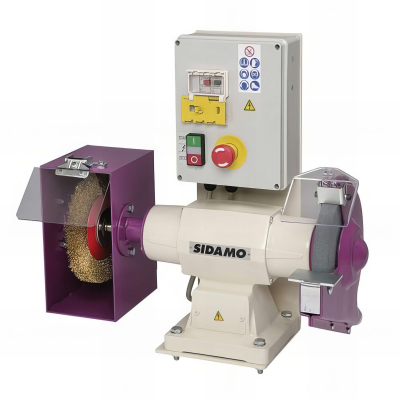 Touret meule - brosse avec frein 134 FR D. 200 mm - 400V 750W - 20113035 - Sidamo