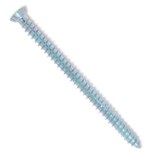 Lot de 100 Vis Béton tête fraisée Torx T30 - "turbo" spécial huisserie - diam. 7,5mm - Acier Zingué