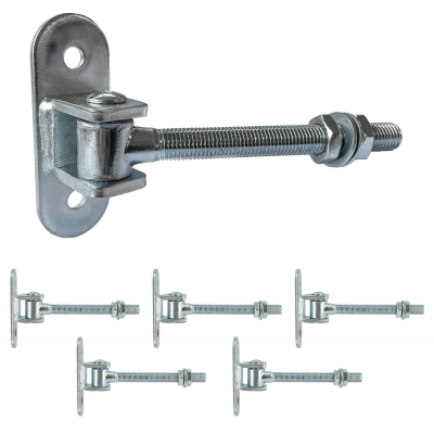 Lot de 6 Charnières Réglables - Filetage M16 - Acier galvanisée - Charnières de porte et portail de Jardin