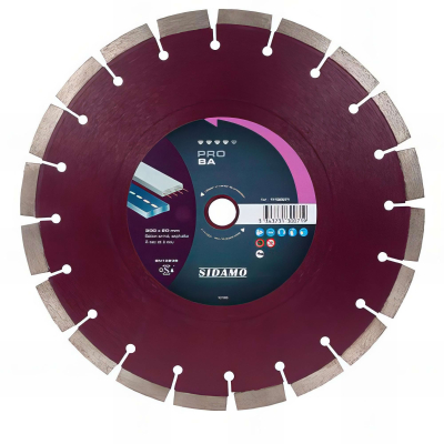 Disque diamant PRO BA D. 300 x 25,4 x H 12 mm Béton armé / Asphalte - 11130072 - Sidamo