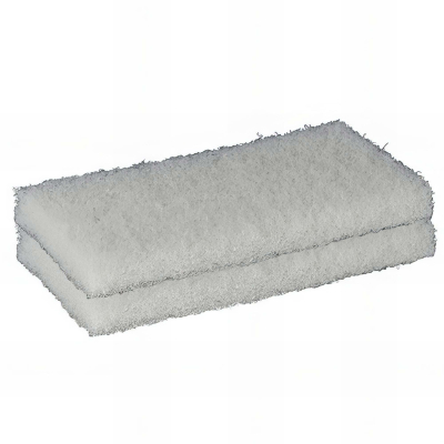 2 tampons abrasifs fibre blancs 250 x 120 x 25 mm pour platoir - 11200194 - Sidamo