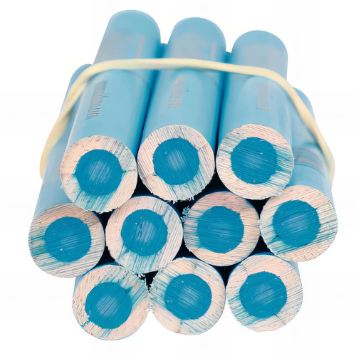 10 crayons gras bleu