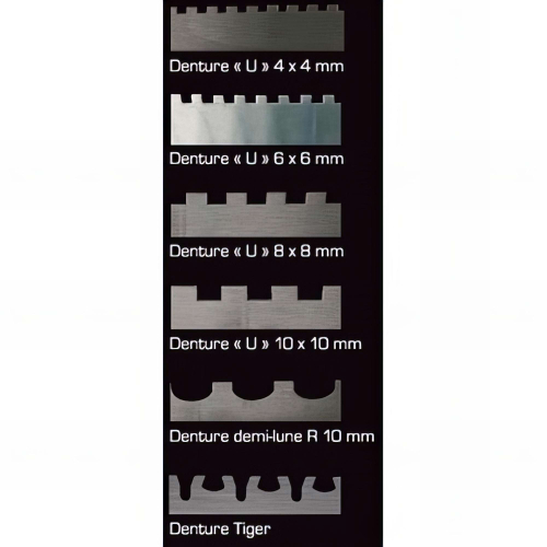 Coffret de 6 lames interchangeables sur platoir a colle inox 280 x 115 mm