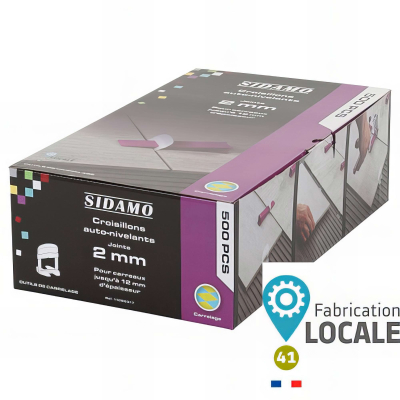 Boîte de 500 croisillons 2 mm auto-nivelants de 3 à 12 mm 2
