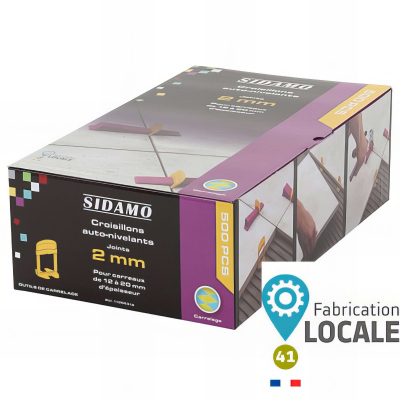 Boîte de 500 croisillons 2 mm auto-nivelants de 12 à 20 mm