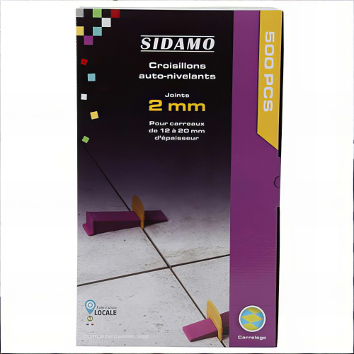Boîte de 500 croisillons 2 mm auto-nivelants de 12 à 20 mm
