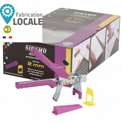 Kit pince + 150 cales + 150 croisillons 2 mm auto-nivelants de 12 à 20 mm 2