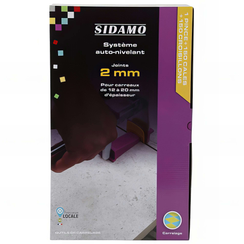 Kit pince + 150 cales + 150 croisillons 2 mm auto-nivelants de 12 à 20 mm