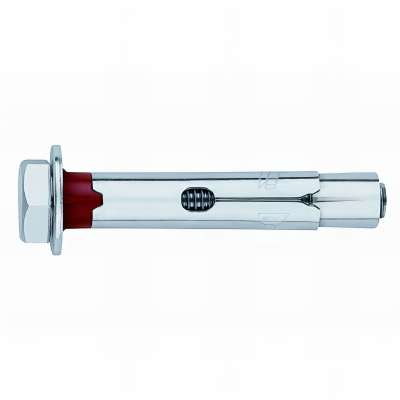 100 chevilles métalliques anti-rotation vis tête hexagonale M8 x 60 mm (D. 10 mm) acier zingué - ACHT10C - Index