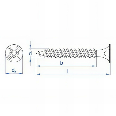 Seau 4000 vis 3,5 x 25 mm pour cloisons sèches, phosphaté
