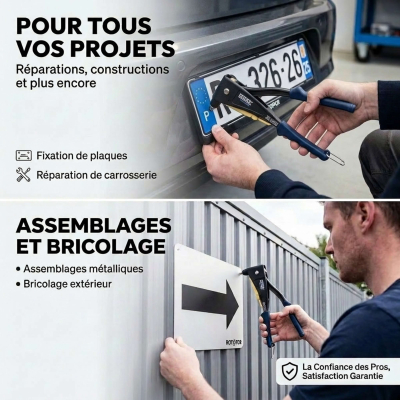 500 Rivets aveugles - Aluminium - DIN 7337 - Tête fraisée - diamètre 4 mm - Assemblage de tôles fines