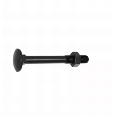 200 Boulons tête ronde collet carré DIN603/555 acier zingués Noir 5 X30