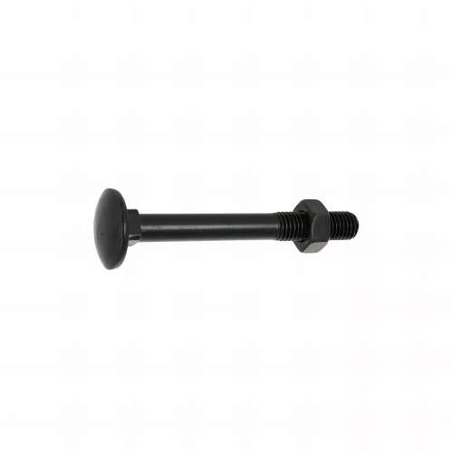 100 Boulons tête ronde collet carré DIN603/555 acier zingués Noir - diamètre 6,0 mm