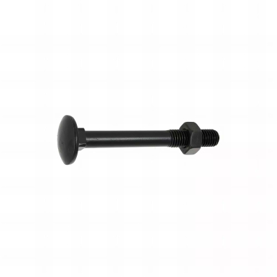 100 Boulons tête ronde collet carré DIN603/555 acier zingués Noir - diamètre 6,0 mm