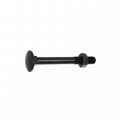 200 Boulons tête ronde collet carré DIN603/555 acier zingués Noir diamètre 7,0 mm