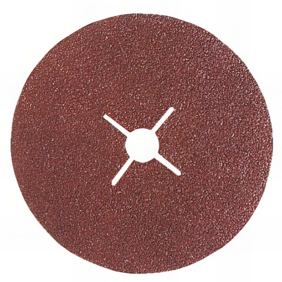 Lot de 25 disques fibre corindon brun D. 125 mm Gr. 120 pour bois et métaux - 6112512 - Leman
