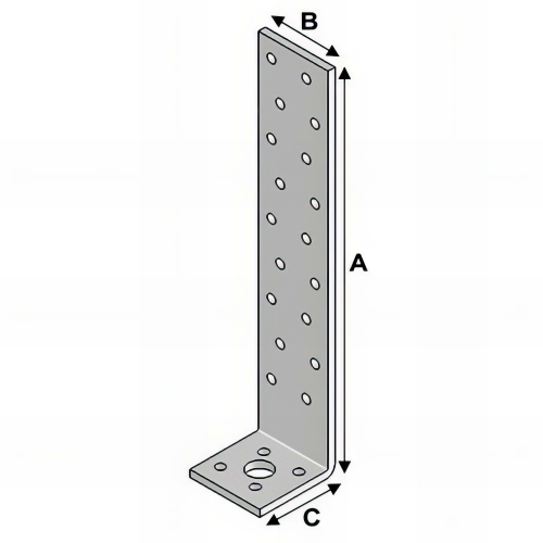 Equerre beton (H x L x l x ep) 200 x 40 x 40 x 2,0 mm