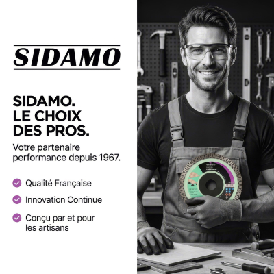 Disque diamant PRO CÉRAM D. 115 x 22,23 x H 10 mm Grès céram / dalle - 11130027 - Sidamo