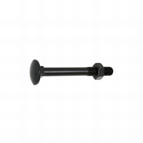 50 Boulons tête ronde collet carré DIN603/555 acier zingués Noir 6 X40