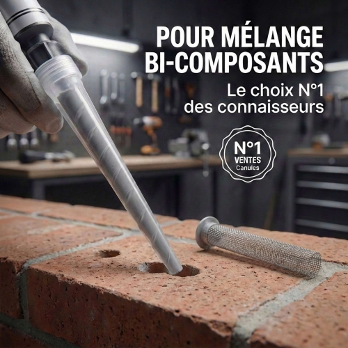 Lot de 50 Canules pour scellement chimique sans anneau - Mélange homogène