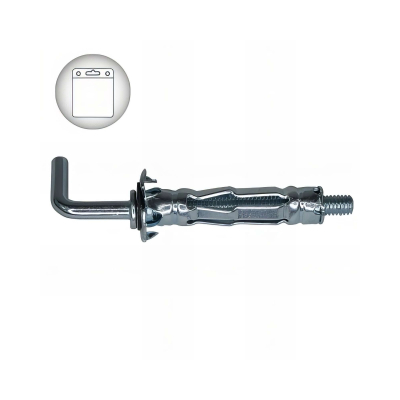 Blister de 25 chevilles à expansion à verrouillage HWA avec vis crochet M 4 x Lt. 32 mm - CV04032KBL - Alsafix
