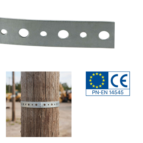 Feuillard perforé galvanisée - 20 x 0,9 mm x 25 m