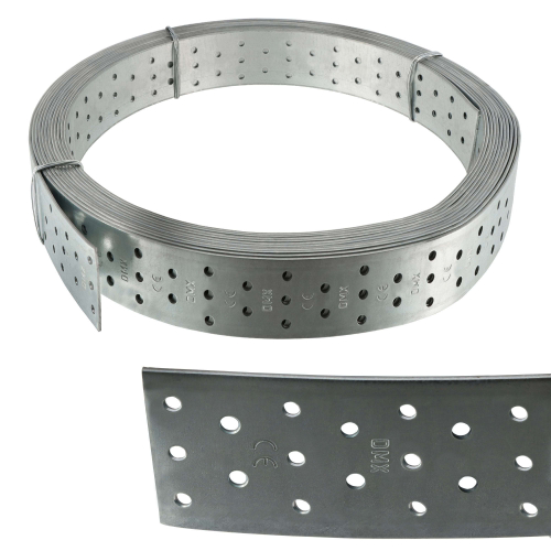 Feuillard perforé - Acier galvanisé - Epaisseur 2 mm