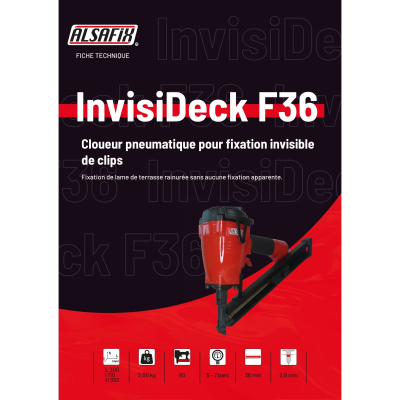 Cloueur pneumatique pour fixation invisible de clips InvisiDeck F36 - 19F36INV Alsafix 2