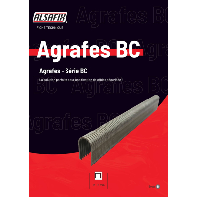 1 000 agrafes galvanisées BC14-12 - 14 x 12 mm - 201412 - Alsafix