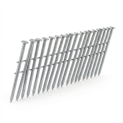 2 000 pointes d'ancrage annelées galvanisées en bande 25 ° 40 x L. 40 mm - 20400406 Alsafix