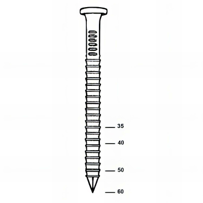 2 000 pointes d'ancrage annelées galvanisées en bande 25 ° 40 x L. 50 mm - 20400506 Alsafix 2