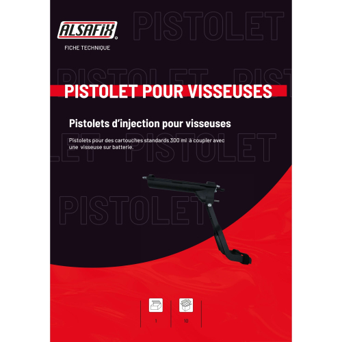 Pistolet d' injection 300 ml compatible sur toutes les visseuses - 234300KG - Alsafix