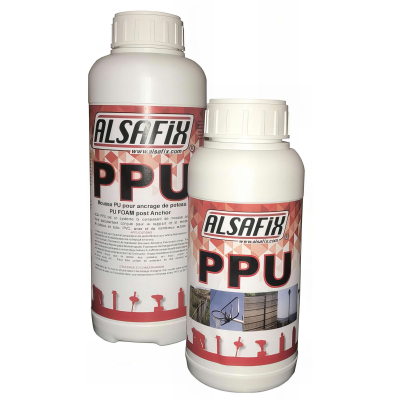 Mousse PU pour ancrage de poteaux ALSA-PPU - Scellement rapide bois/PVC/Acier - Alsafix