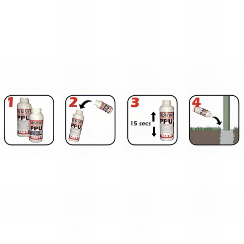 Mousse PU pour ancrage de poteaux ALSA-PPU - Scellement rapide bois/PVC/Acier - Alsafix
