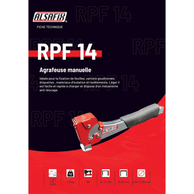 Marteau agrafeur manuel multi matériaux RPF 14 - 25RPF14 - Alsafix 2