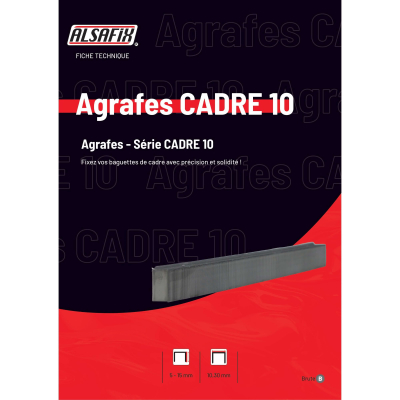 4 000 agrafes CADRE 10-07 - 10,3 x 7 mm - 314TU07 - Alsafix