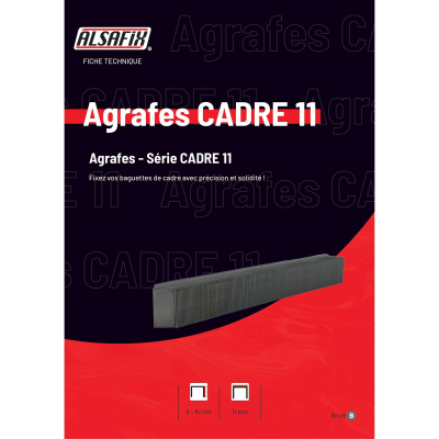 3 000 agrafes CADRE 11-12 - 11 x 12 mm - 314T1112 - Alsafix