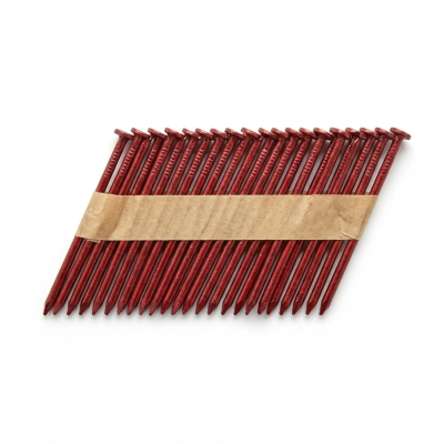 2 200 pointes annelées galvanisées à chaud rouge en bande collée 34° D. 2,5 x 50 mm - 34250507 Alsafix