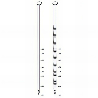 2 200 pointes annelées galvanisées à chaud (HDG) en bande collée 34° D. 2,8 x 75 mm - 34280757 Alsafix