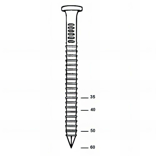 2 200 pointes d'ancrage annelées galvanisées en bande 34° 40 x L. 40 mm - 34400406 Alsafix