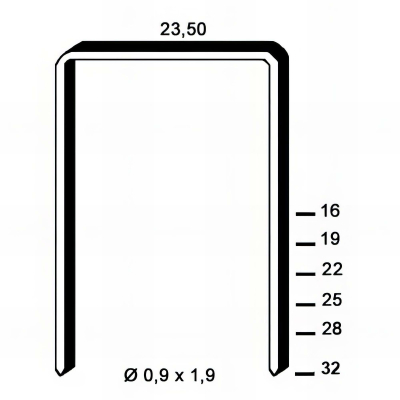 Agrafes JK590-38 mm cuivrée - 10 000 pcs 2