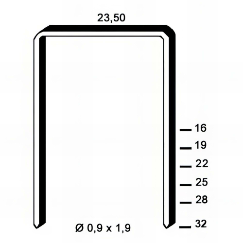Agrafes JK590-38 mm cuivrée - 10 000 pcs