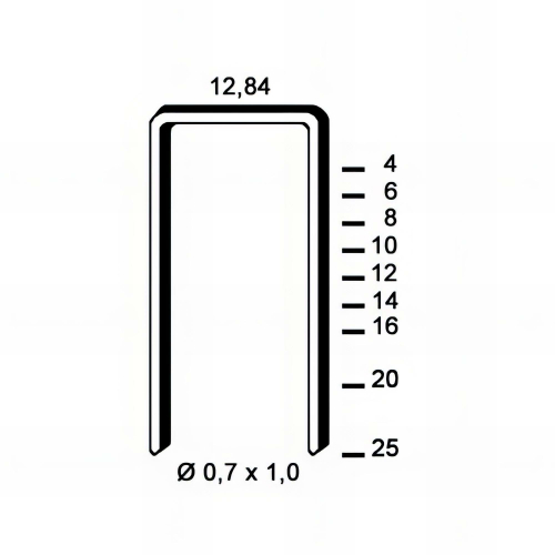 10 000 agrafes galvanisées A-06 - 12,84 x 6 x D. 0,7 x 1 mm - 6A-061 - Alsafix