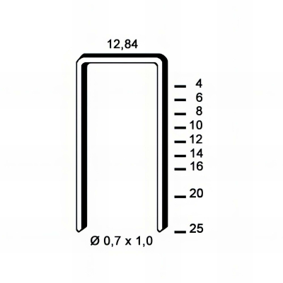 10 000 agrafes A-14 INOX A2 (304) - 12,84 x 14 x D. 0,7 x 1 mm - 6A-149 - Alsafix 2