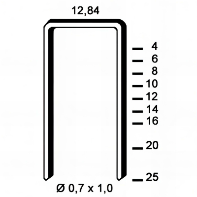 10 000 agrafes A-14 INOX A4 (316) - 12,84 x 14 x D. 0,7 x 1 mm - 6A-149A4 - Alsafix 2