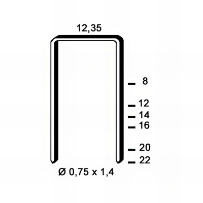 3 300 agrafes AK-12 INOX A4 - 12,35 x 12 x D. 0,75 x 1,4 mm - 6AK12A4 - Alsafix 2