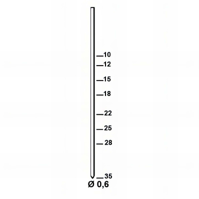 20 000 finettes brads en bande STANOX D. 0,6 x L. 35 mm AL-35 - 6AL351 Alsafix