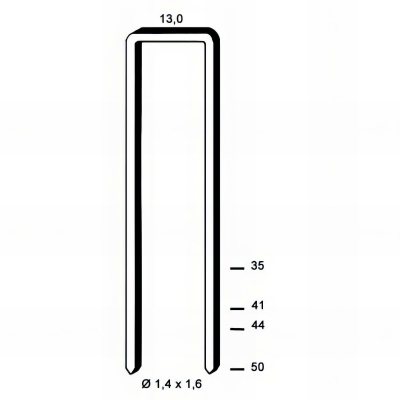 7 000 agrafes galvanisées GX-50 - 13 x 50 x D. 1,4 x 1,6 mm - 6GX501 - Alsafix 2