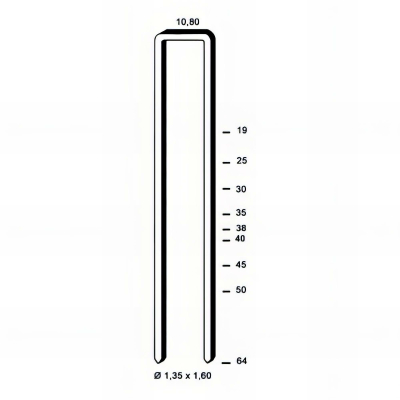 13 900 agrafes galvanisées L-35 - 10,8 x 35 x D. 1,35 x 1,6 mm - 6L-351 - Alsafix 2